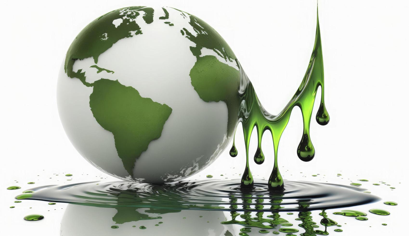 World Earth Day 3d Concept. World Water Day 3d Concept. Saving Earth and water and world environmental protection concept- Environment day, Generate Ai photo