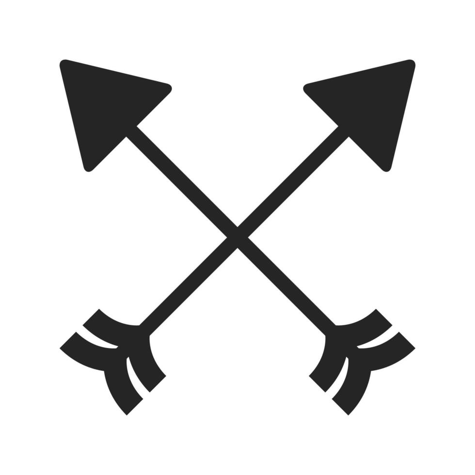 crossed arrows symbol vector