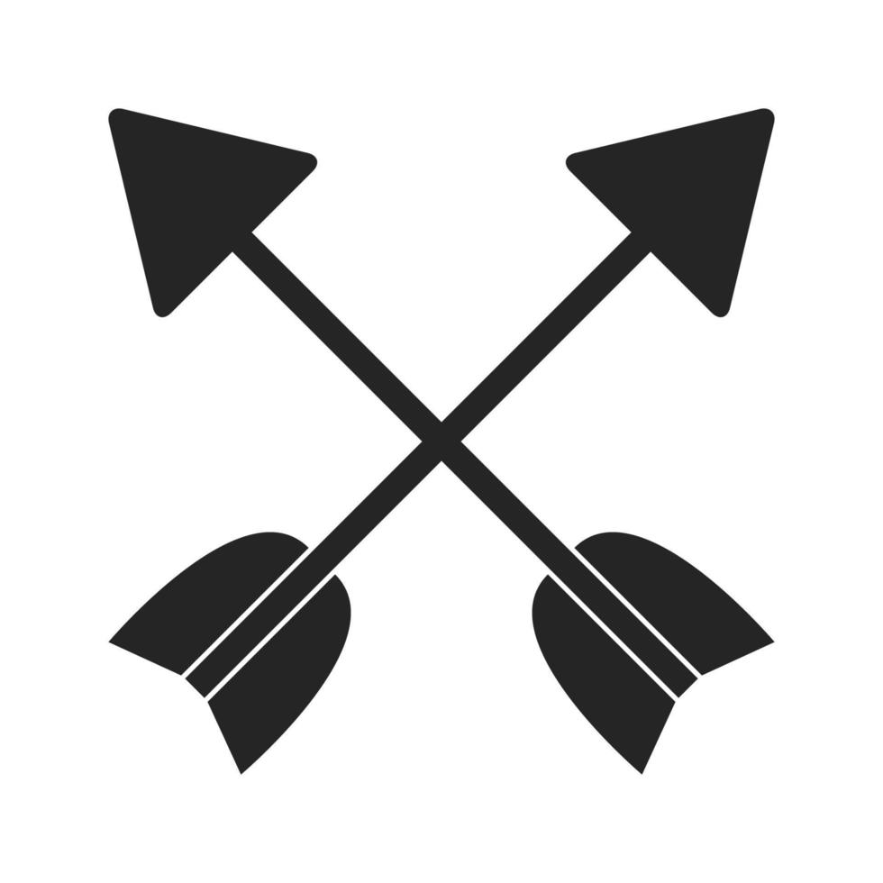 crossed arrows symbol vector