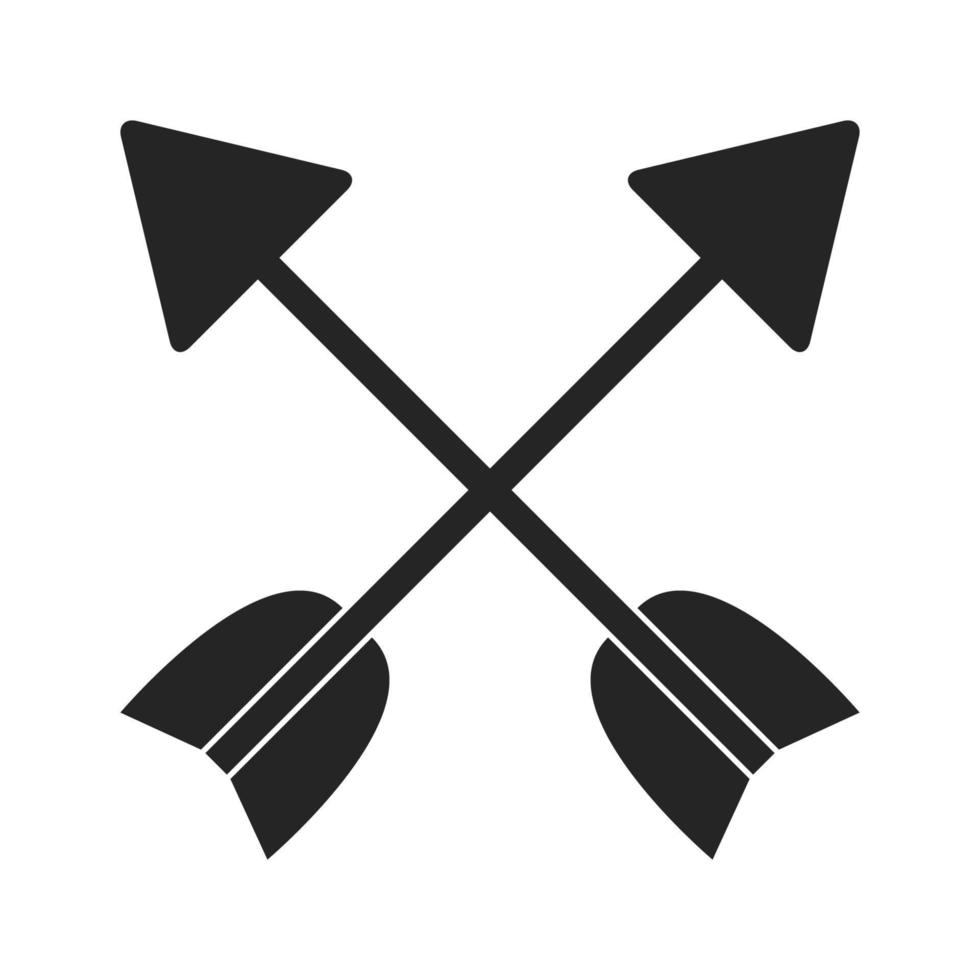 crossed arrows symbol vector