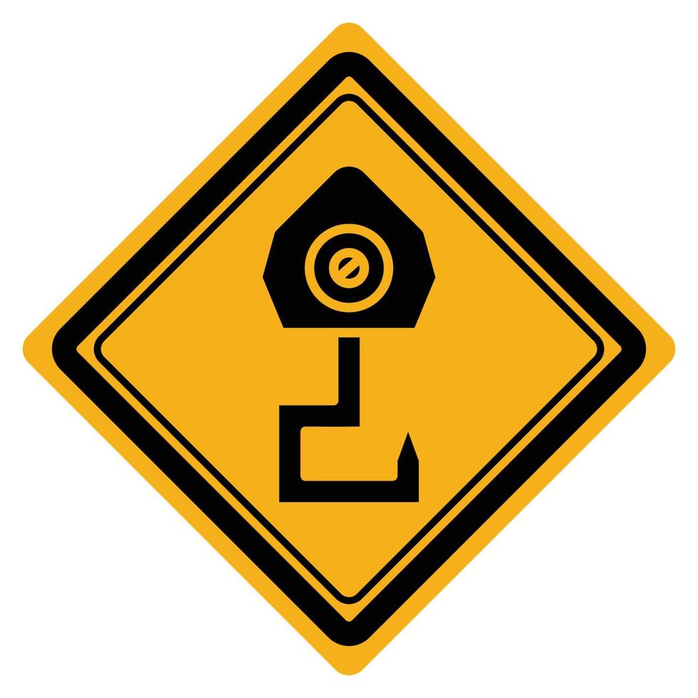 crane hook yellow signage vector