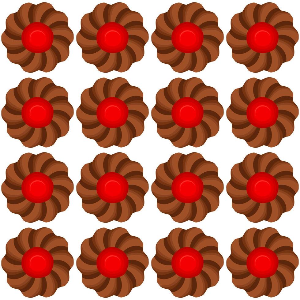 Pattern homemade cookie different taste in pastry biscuit vector