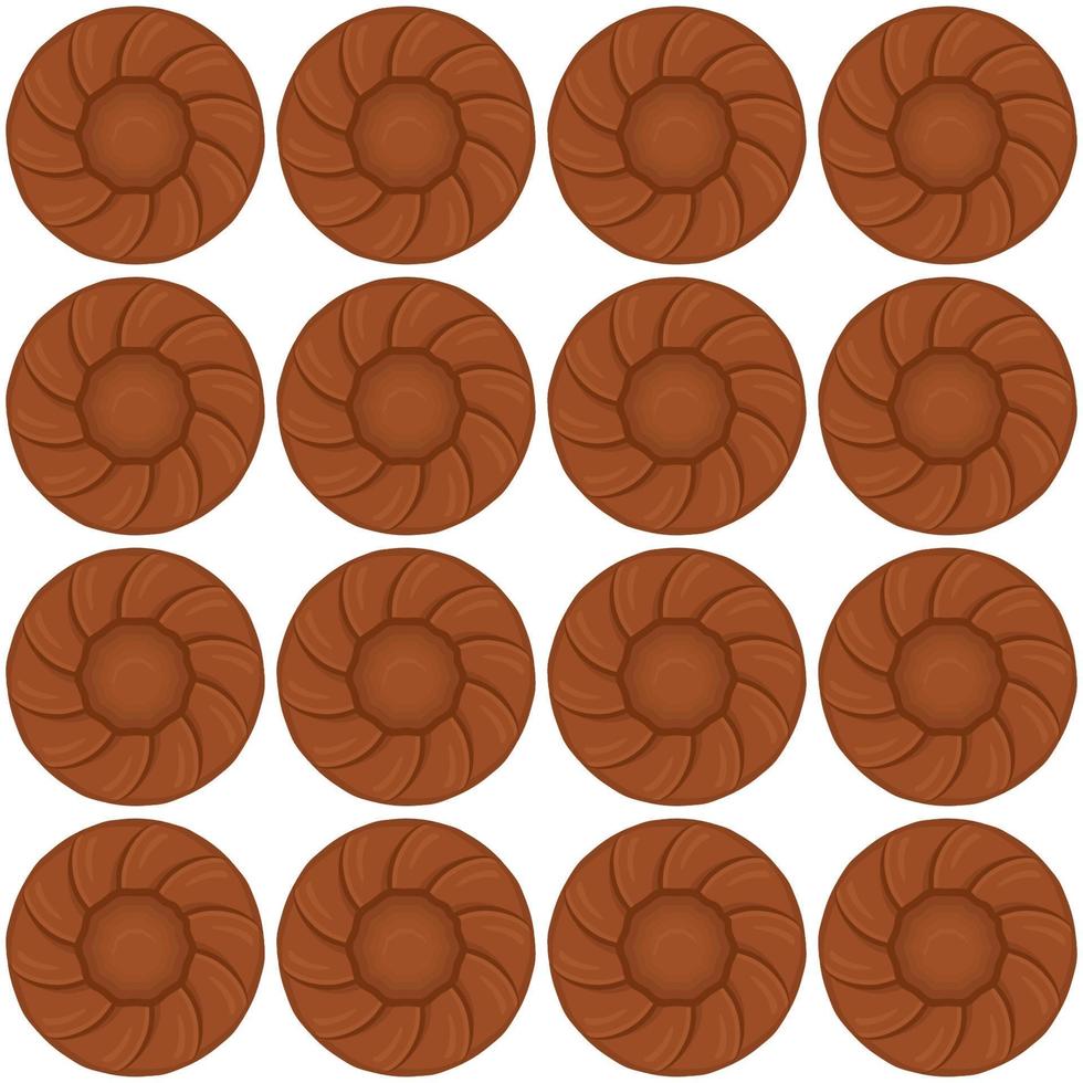 Pattern homemade cookie different taste in pastry biscuit vector