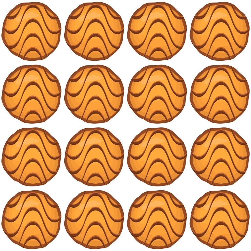 Pattern homemade cookie different taste in pastry biscuit vector