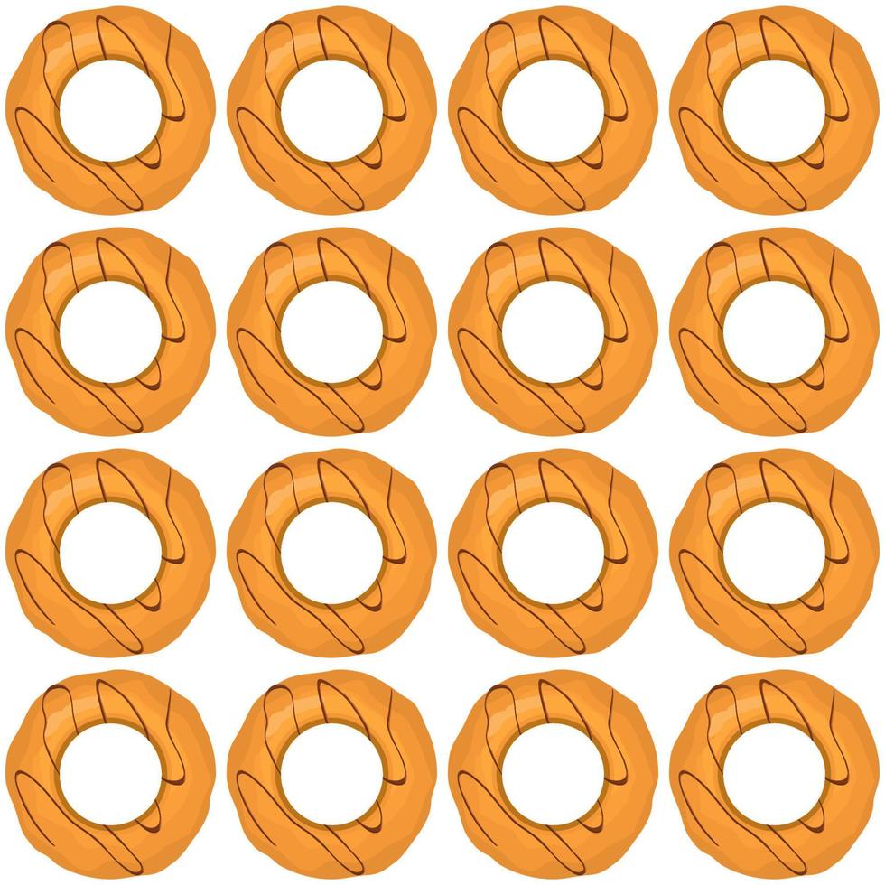 Pattern homemade cookie different taste in pastry biscuit vector