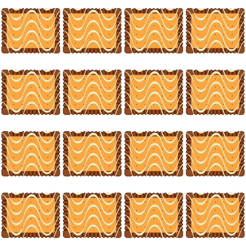 Pattern homemade cookie different taste in pastry biscuit vector