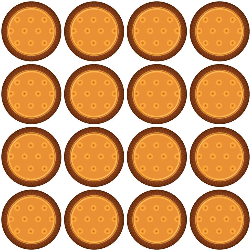 Pattern homemade cookie different taste in pastry biscuit vector