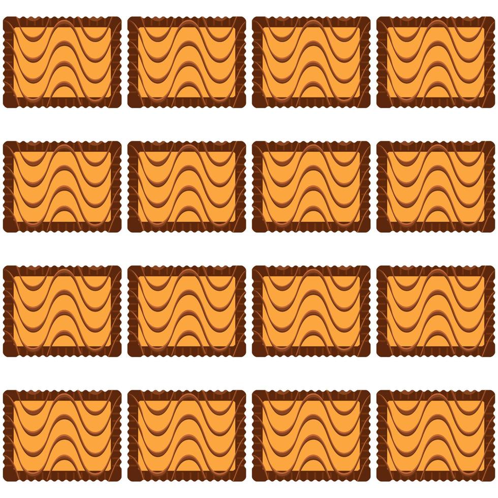 Pattern homemade cookie different taste in pastry biscuit vector