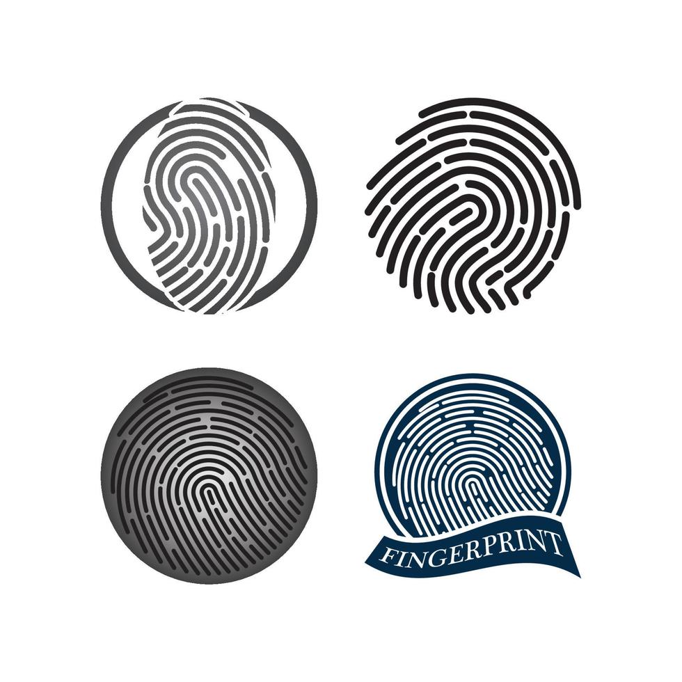 Fingerprint logo vector illustration