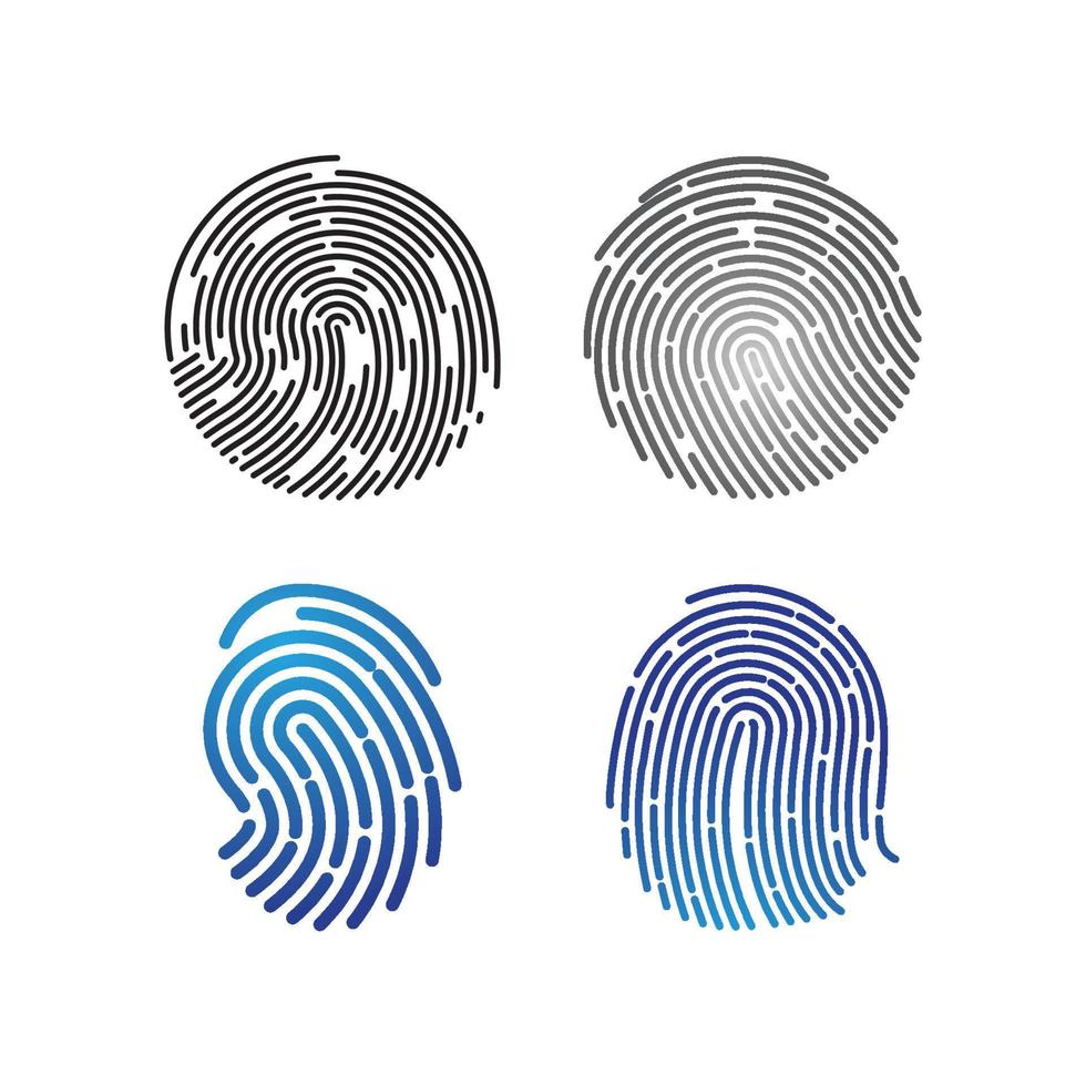 Fingerprint logo vector illustration