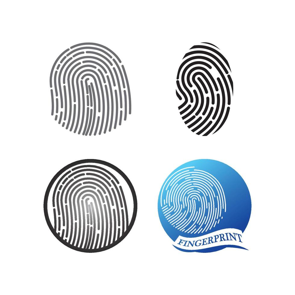 Fingerprint logo vector illustration