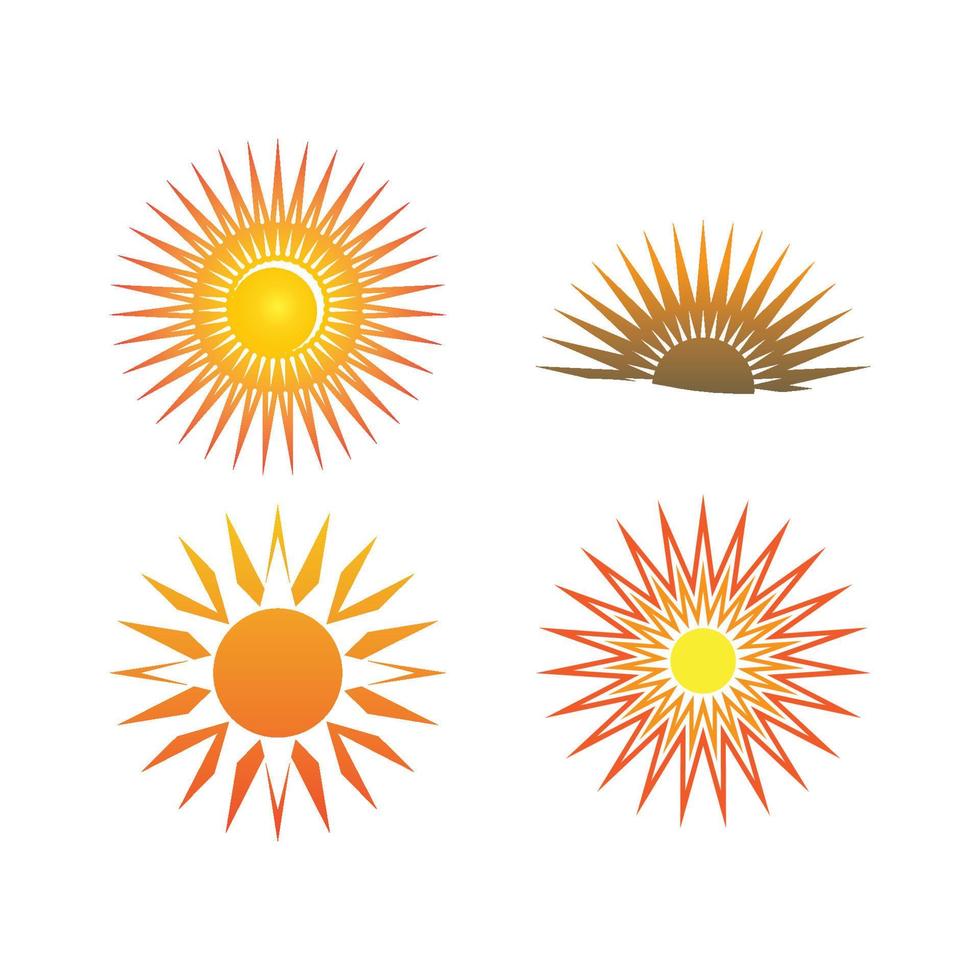 ilustración de símbolo de diseño de icono de logotipo de puesta de sol vector