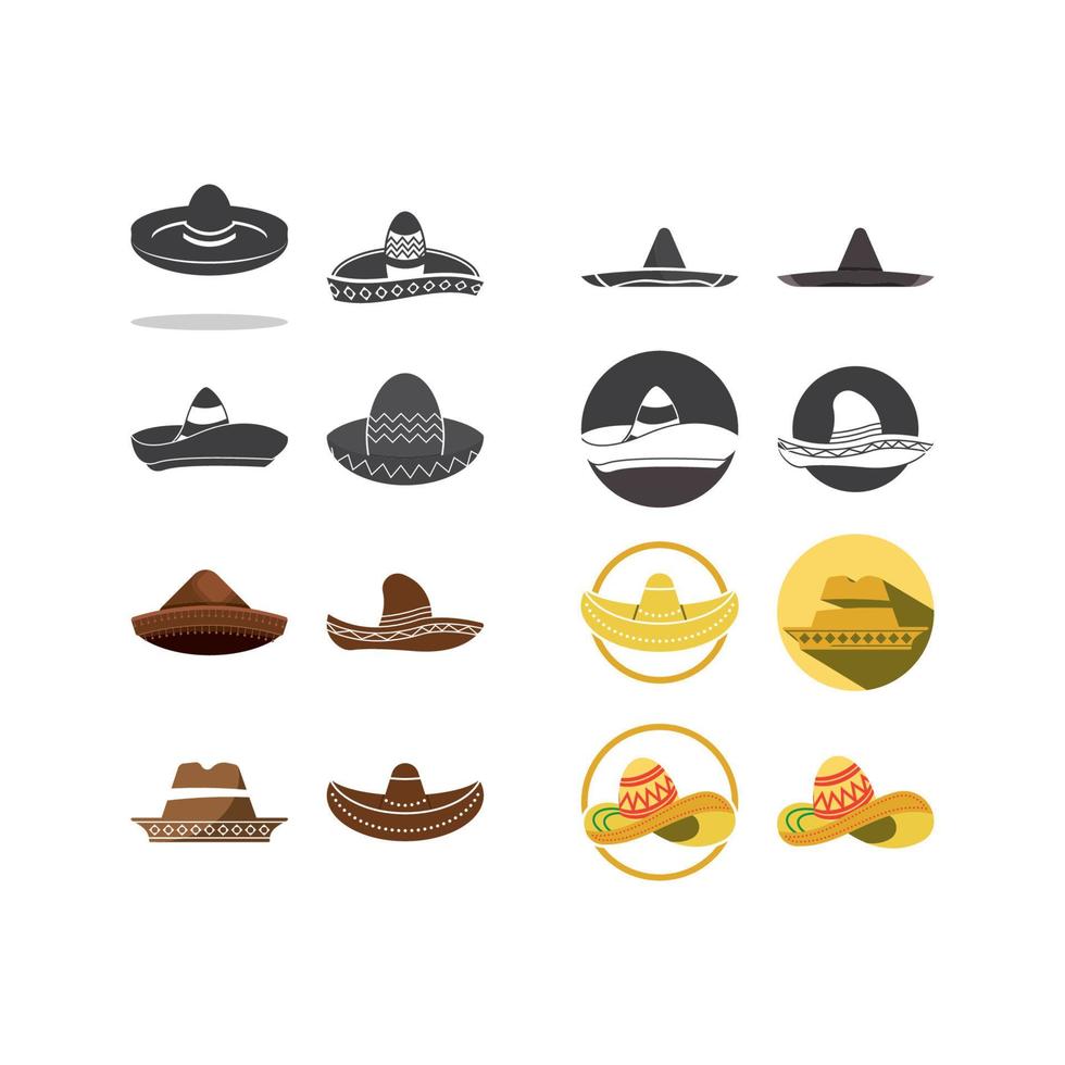 sencillo sombrero vector diseño logo icono