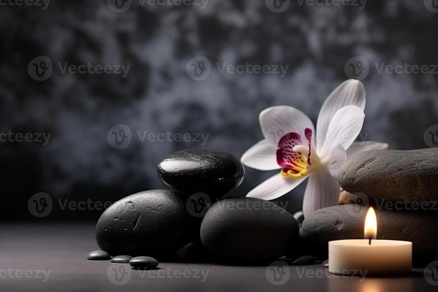 Beautiful spa background with copy space. Wellness backdrop. Empty space for text, advertising. Beauty procedure, service. Relax and wellbeing. . photo