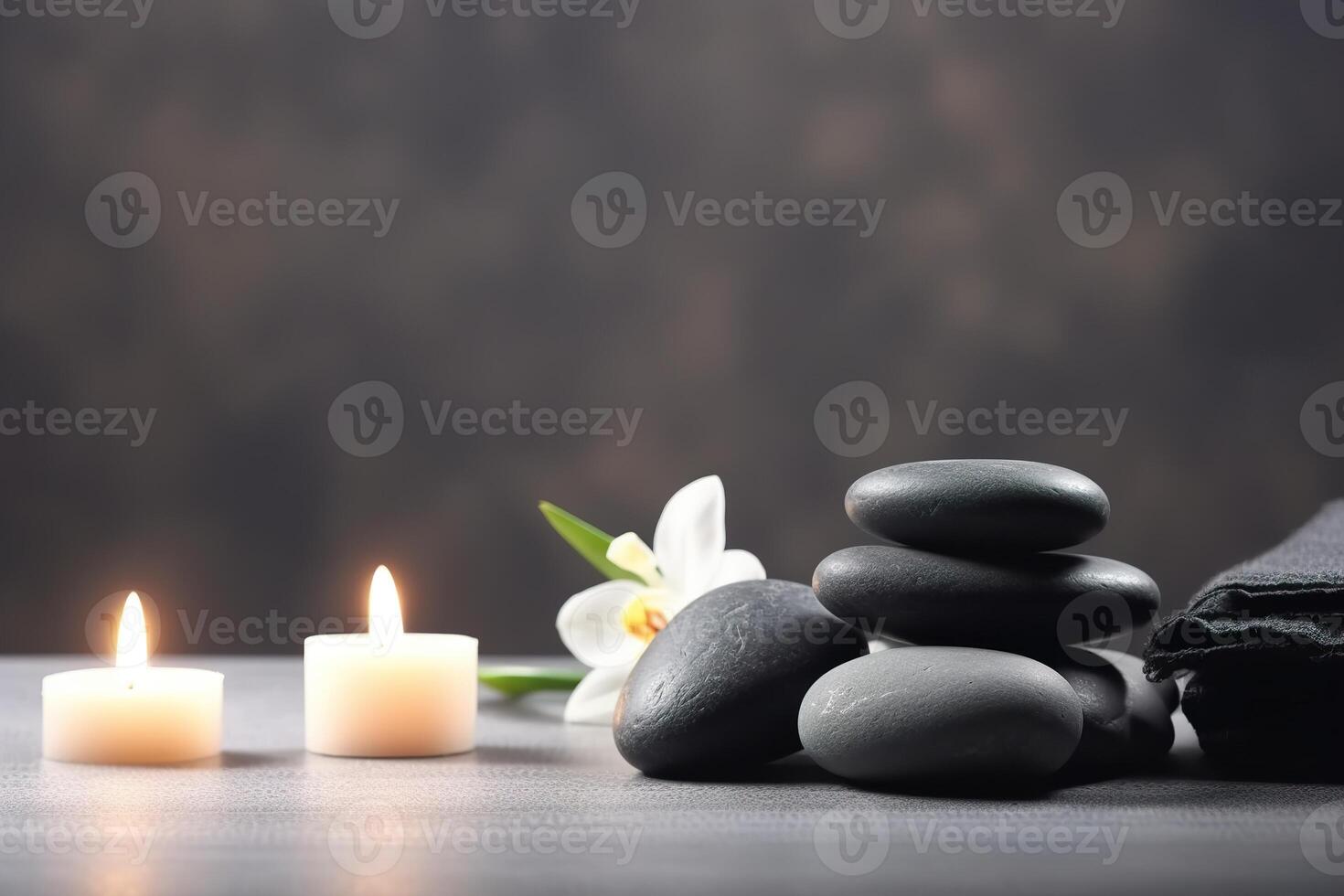 Beautiful spa background with copy space. Wellness backdrop. Empty space for text, advertising. Beauty procedure, service. Relax and wellbeing. . photo