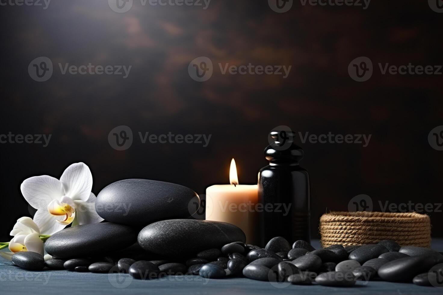 Beautiful spa background with copy space. Wellness backdrop. Empty space for text, advertising. Beauty procedure, service. Relax and wellbeing. . photo