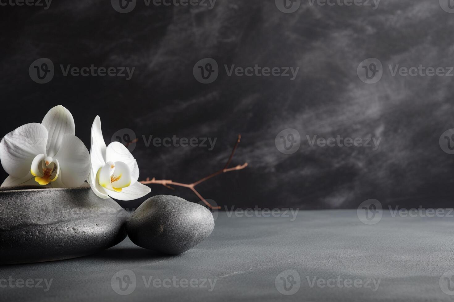 Beautiful spa background with copy space. Wellness backdrop. Empty space for text, advertising. Beauty procedure, service. Relax and wellbeing. . photo