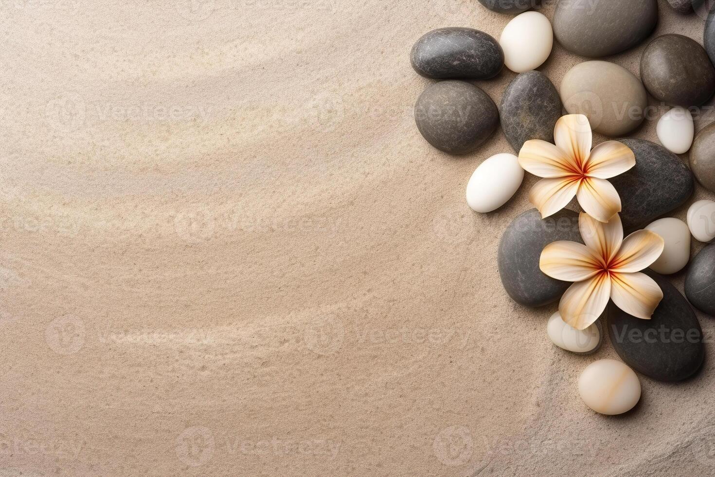 Beautiful spa background with copy space. Wellness backdrop. Empty space for text, advertising. Beauty procedure, service. Relax and wellbeing. . photo