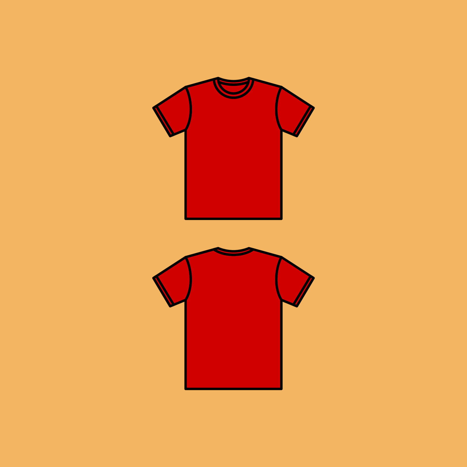 blank t-shirt templates. red t-shirt isolated background 22959087
