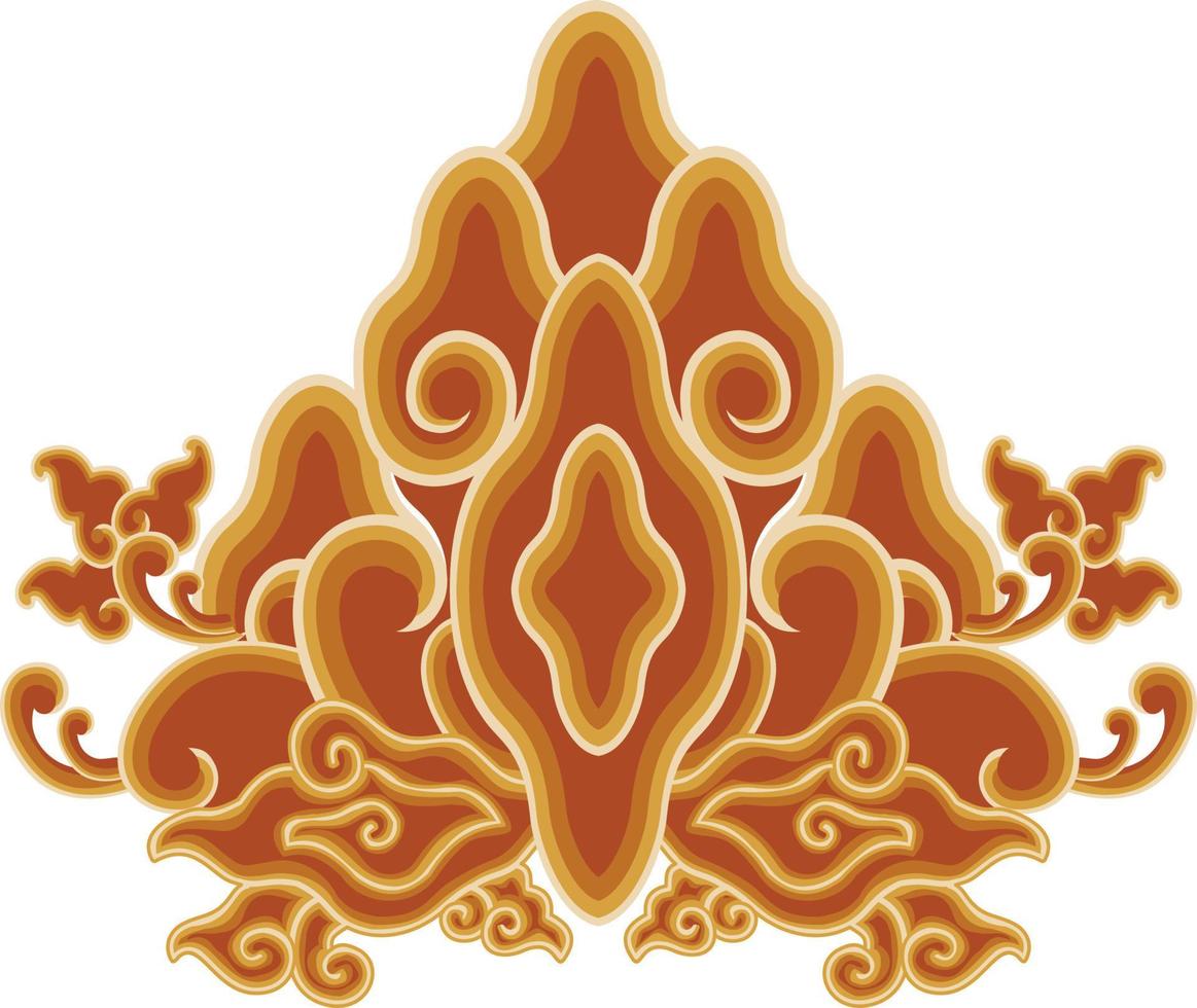 vector graphic brown megamendung wadasan batik triangle