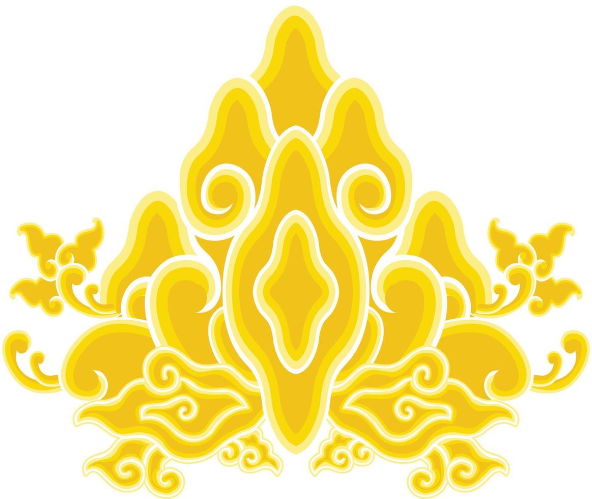 vector graphic yellow megamendung wadasan batik triangle