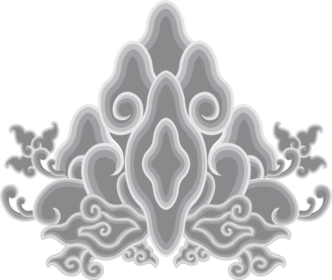 vector graphic gray megamendung wadasan batik triangle