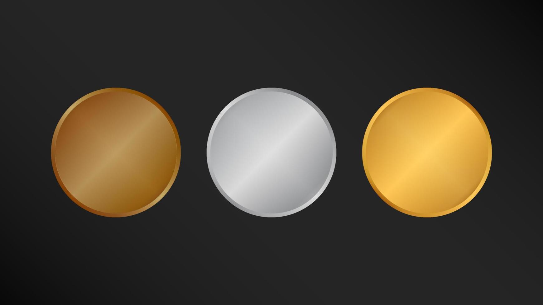 Shiny Filled Circle Shape Set vector
