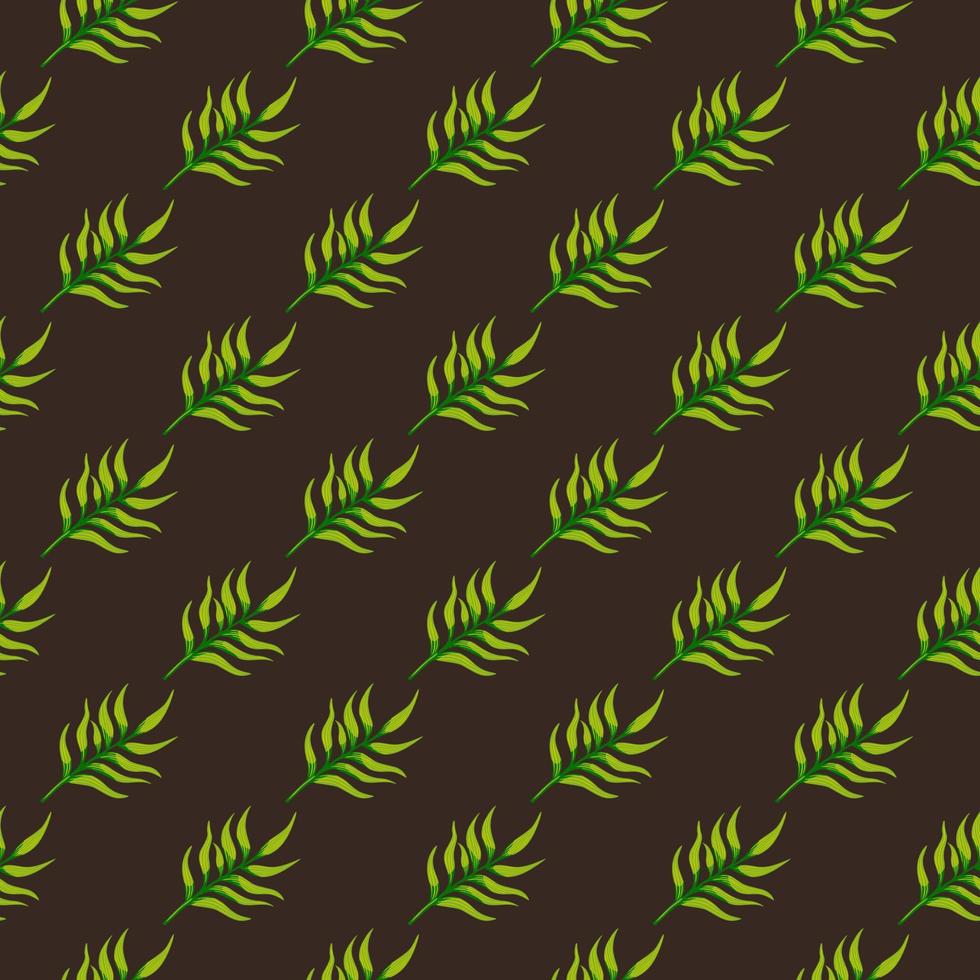 helecho hoja fondo de pantalla. resumen exótico planta sin costura modelo. tropical palma hojas modelo. botánico textura. vector