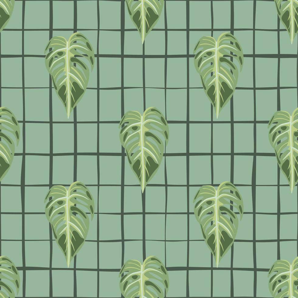 Jungle leaf seamless wallpaper. Decorative tropical palm leaves seamless pattern. Exotic botanical texture. Floral background. vector