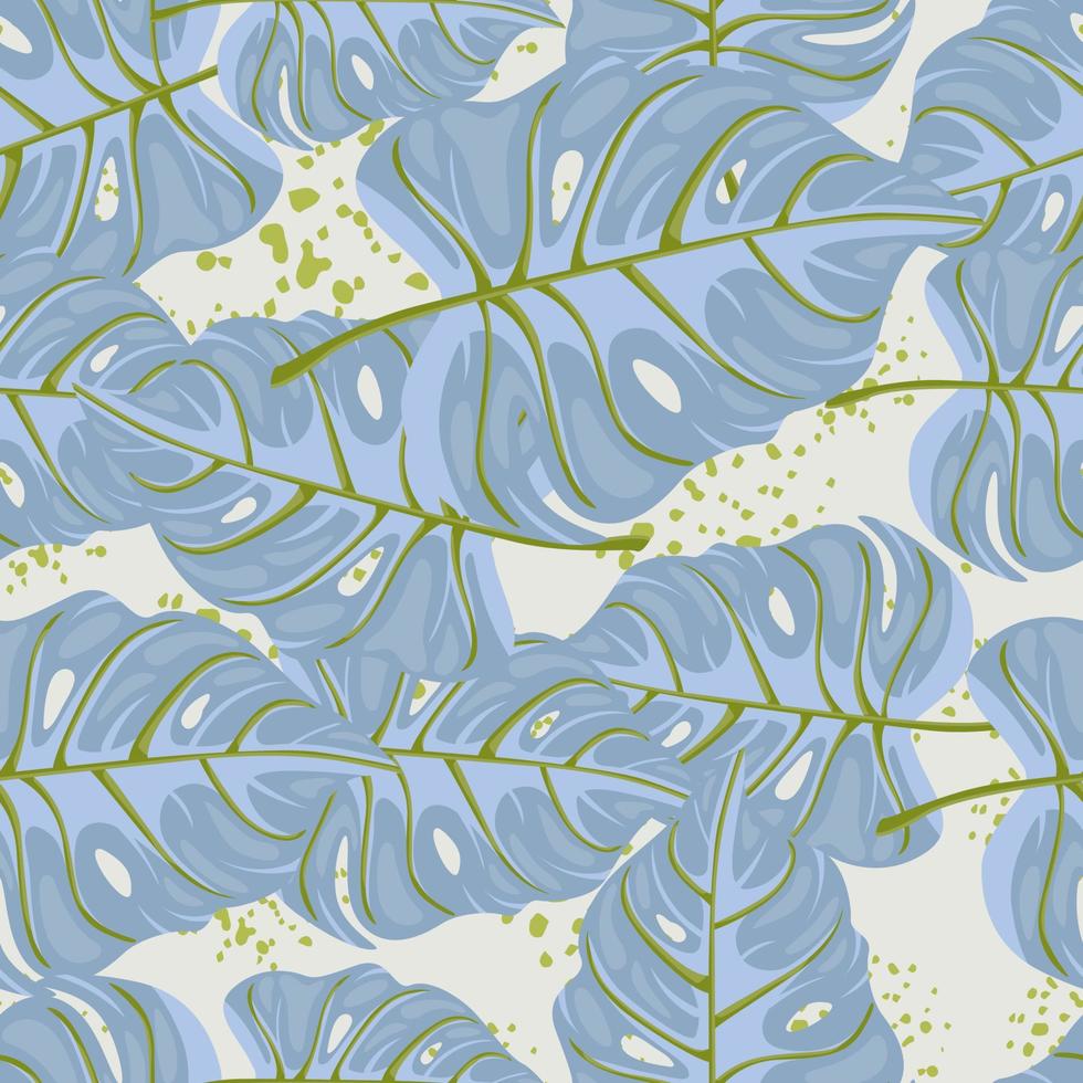 Stylized tropical pattern, palm leaves floral background. Abstract exotic plant seamless pattern. Botanical leaf wallpaper. vector
