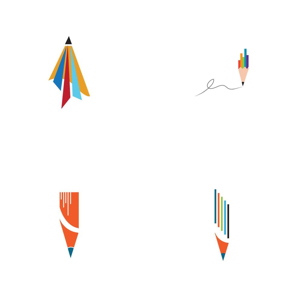 lápiz logo y símbolo imágenes ilustración diseño vector