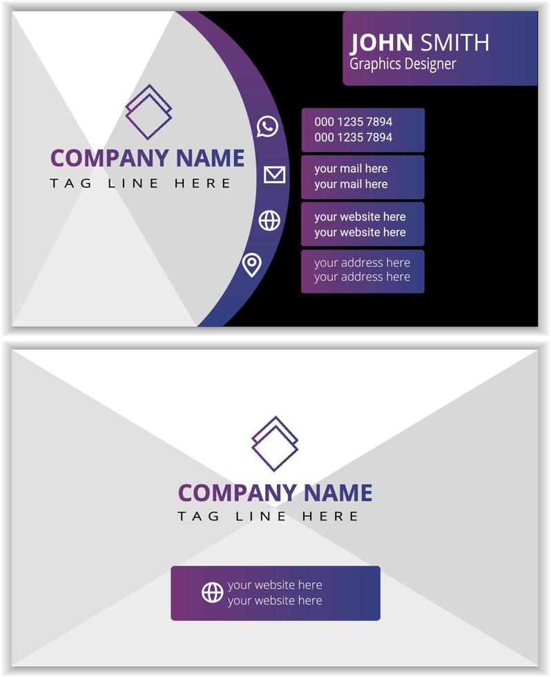 Creative business card design vector