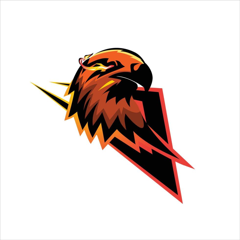 águila mascota esports logo vector