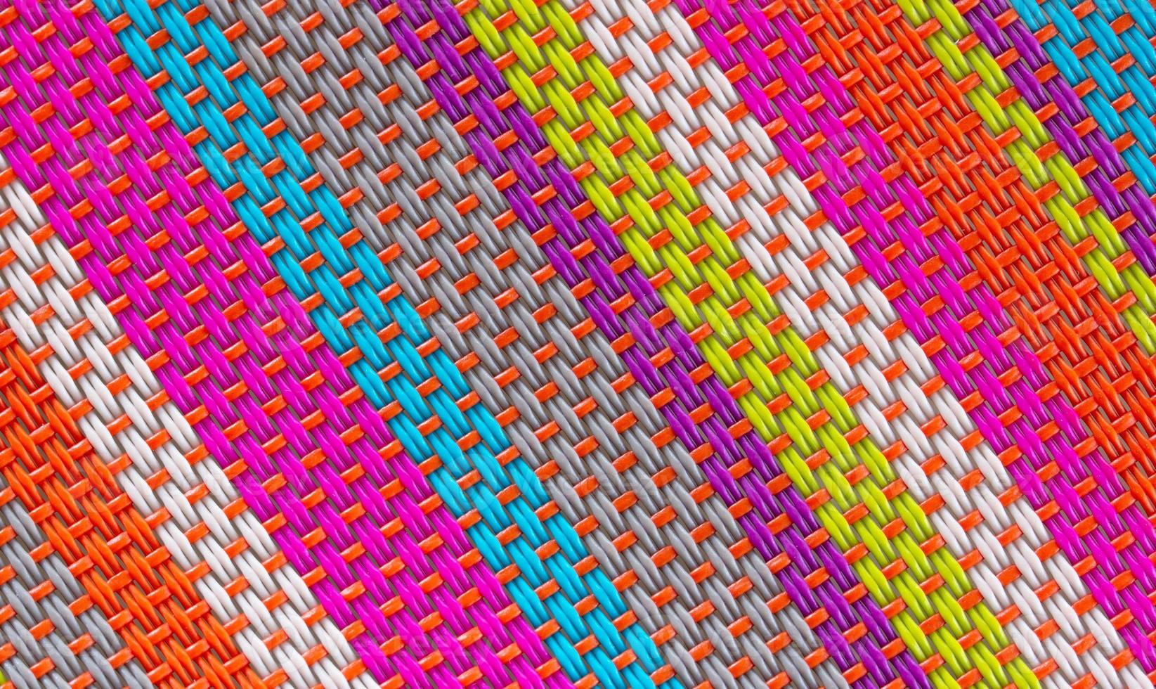 Detail of Multi Color Table Mat Texture for Background photo
