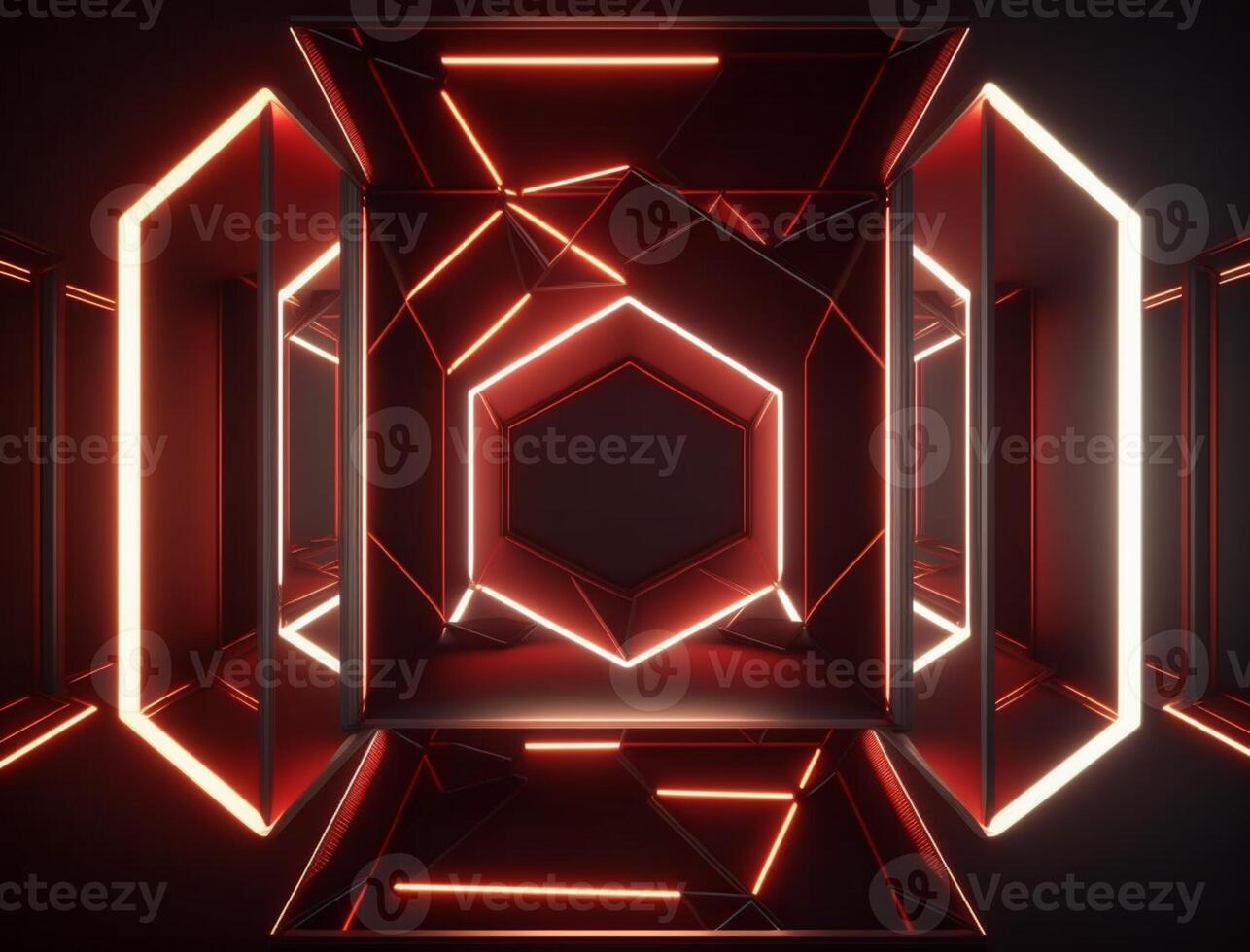 Abstract Motion Neon Geometric Background. photo