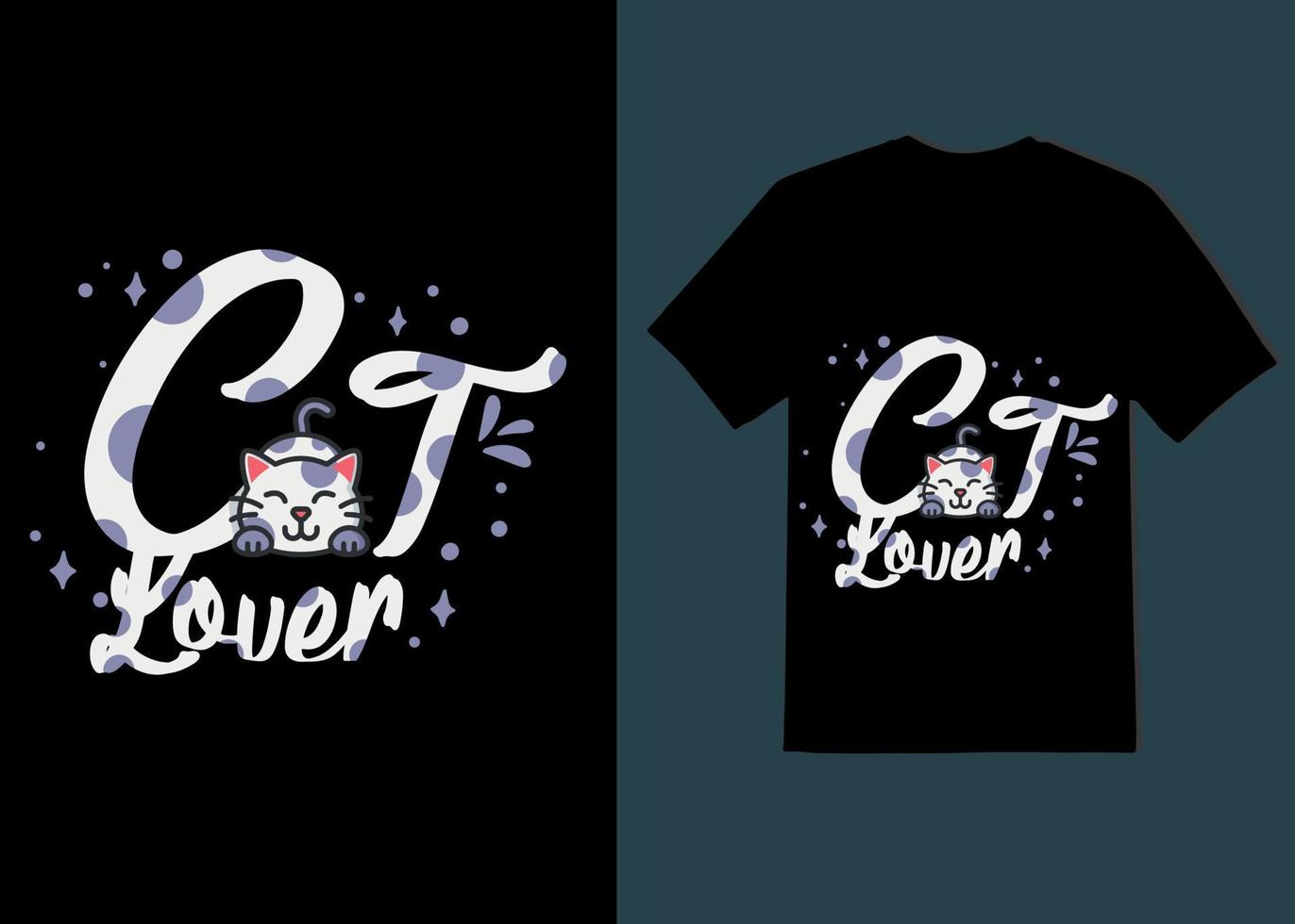 cat lover typhography t shirt design for cat lover vector