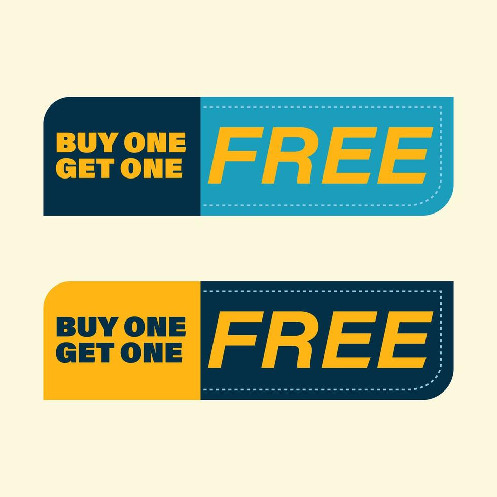buy one get one free badge, Buy one get one free bogo template set vector