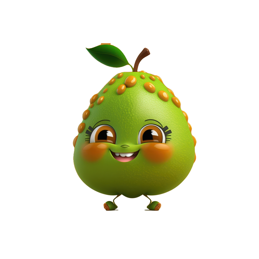 cute happy amla character . AI Generated png
