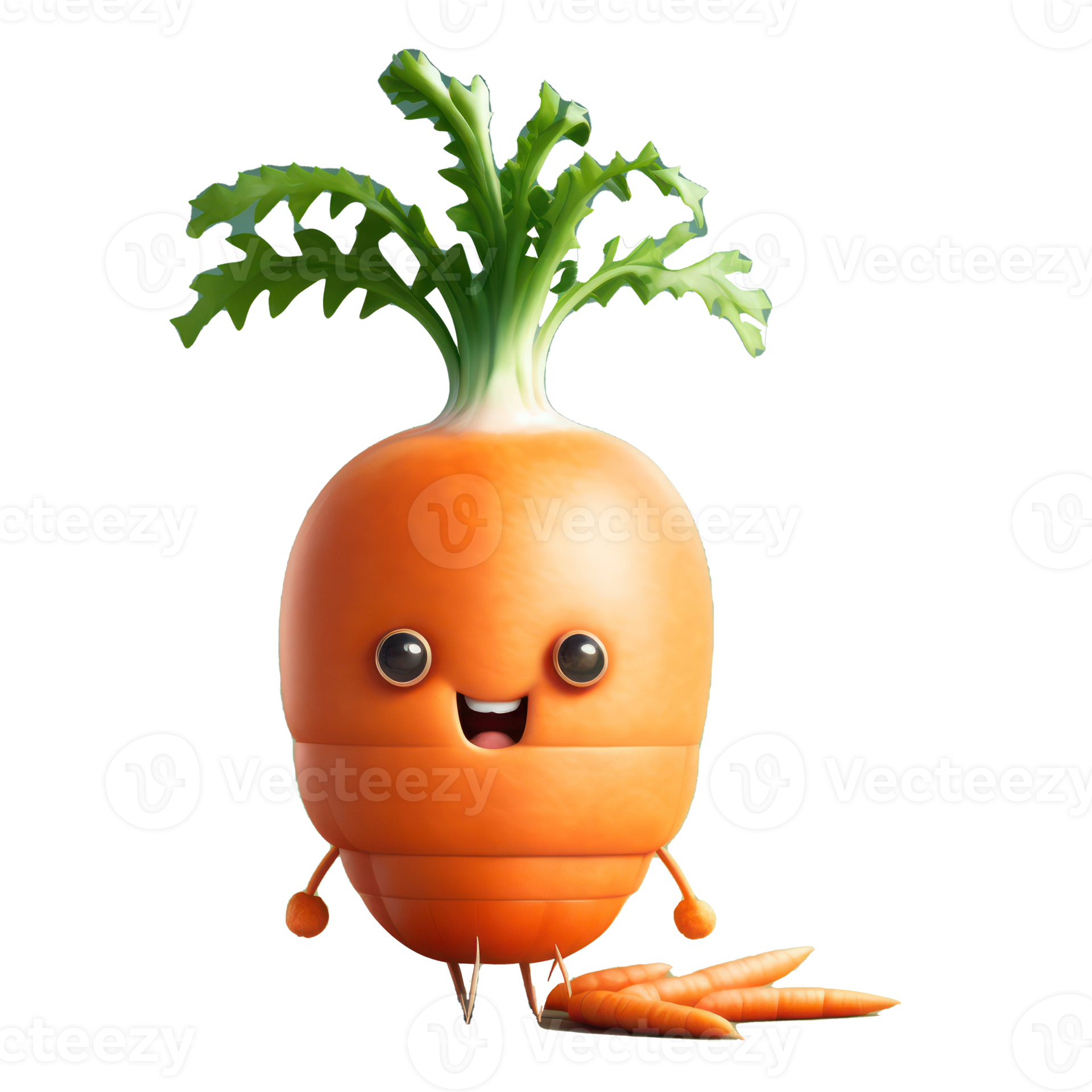Cute Happy Carrot Character AI Generated 22960515 PNG Cute Happy Carrot Character Ai Generated Png