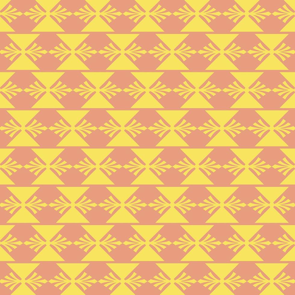 Picture of yellow and orange floral batik motif pattern. photo