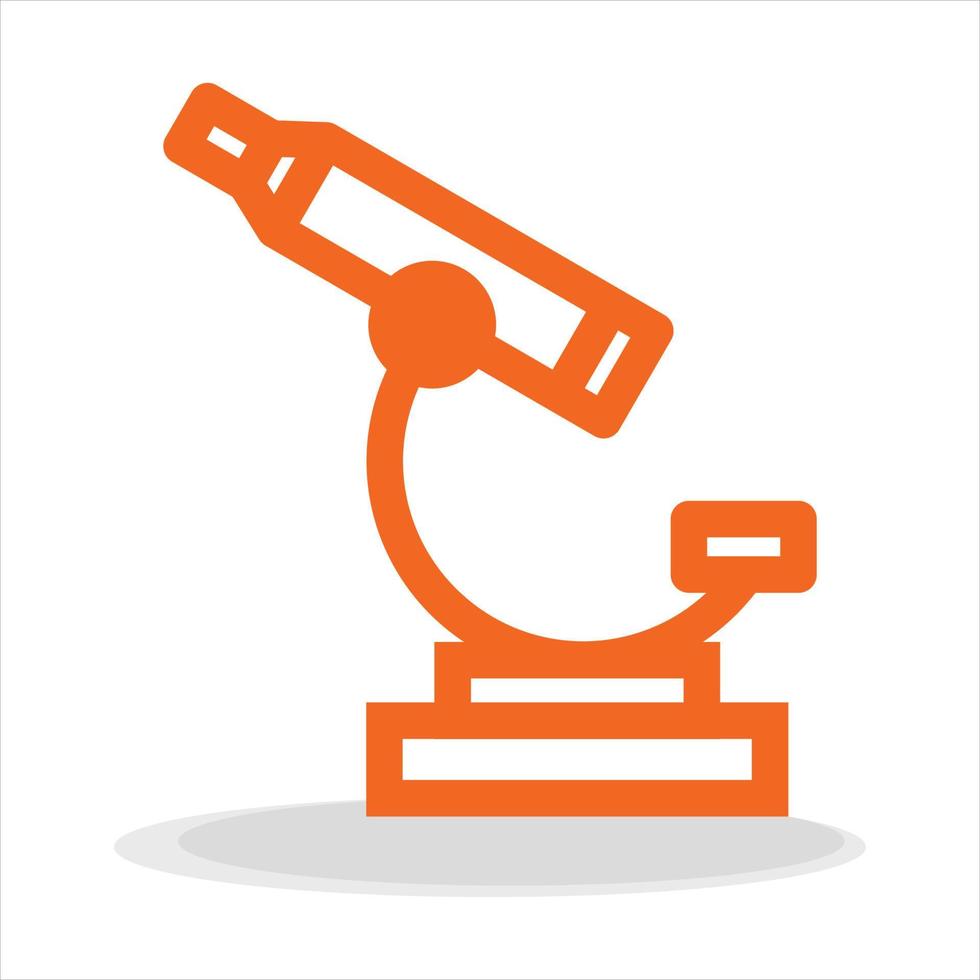 Logo of laboratory microscope vector