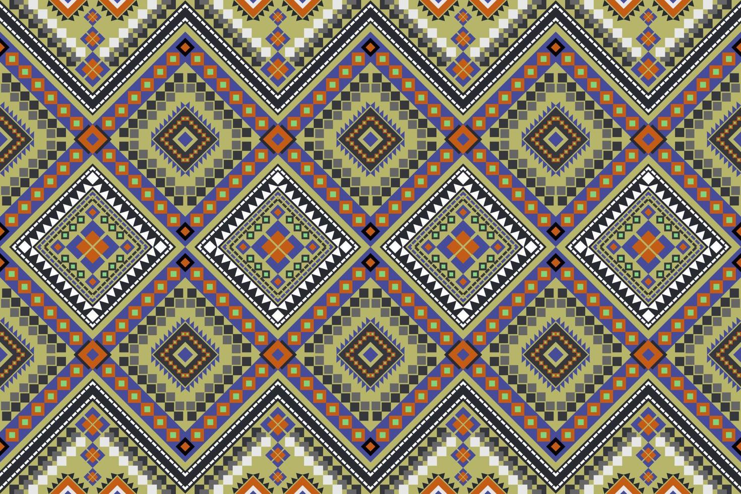 Seamless geometric ethnic asian oriental and tradition pattern design for texture and background. Silk and fabric pattern decoration for carpet, Thai clothing, wrapping and wallpaper vector
