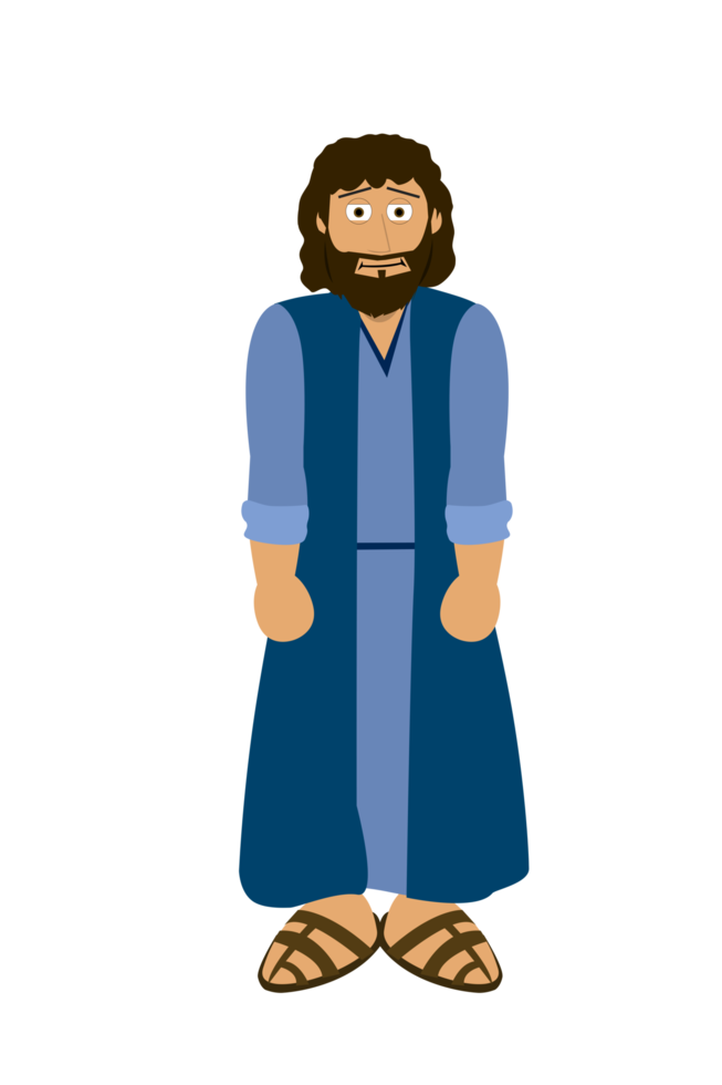 Cartoon Bible Character - Apostle Peter png