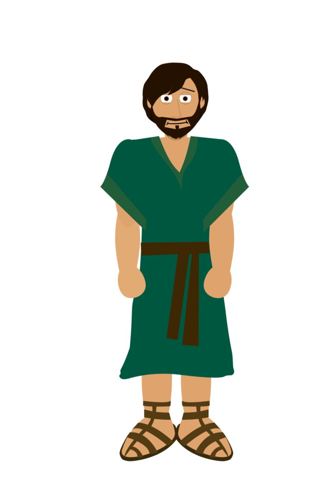 cartone animato Bibbia personaggio - apostolo giacomo png