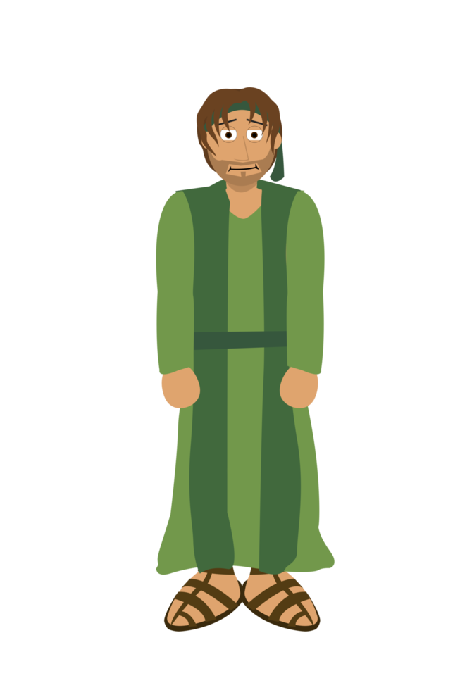 dibujos animados Biblia personaje - apóstol Juan png