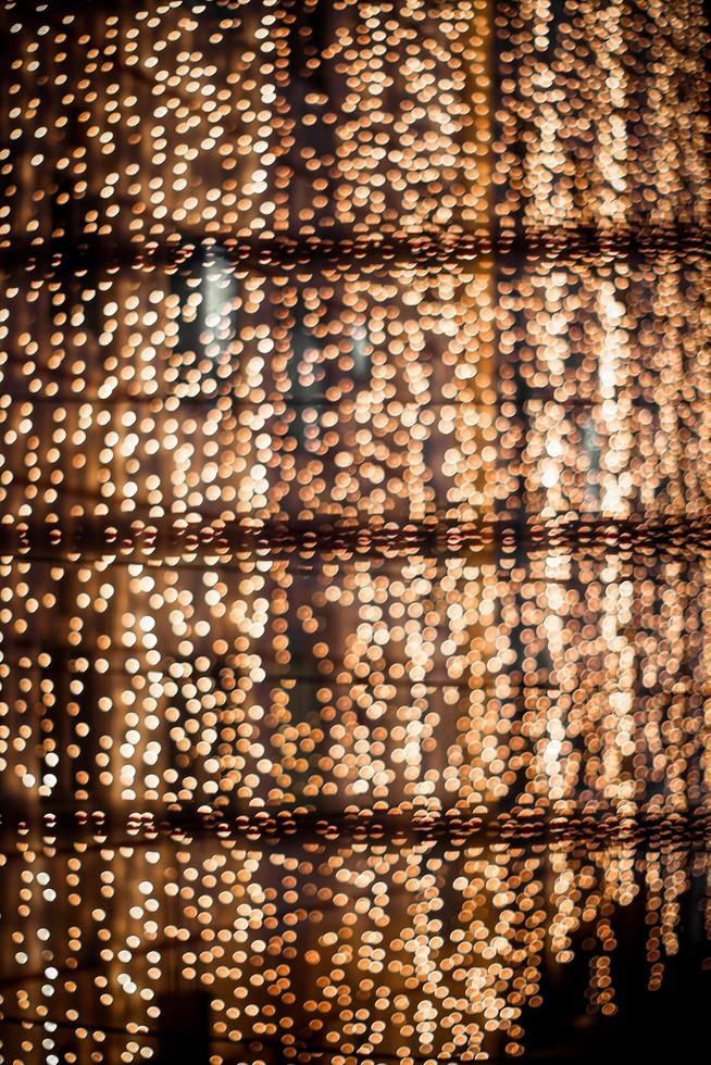 The golden bokeh lights in background. photo