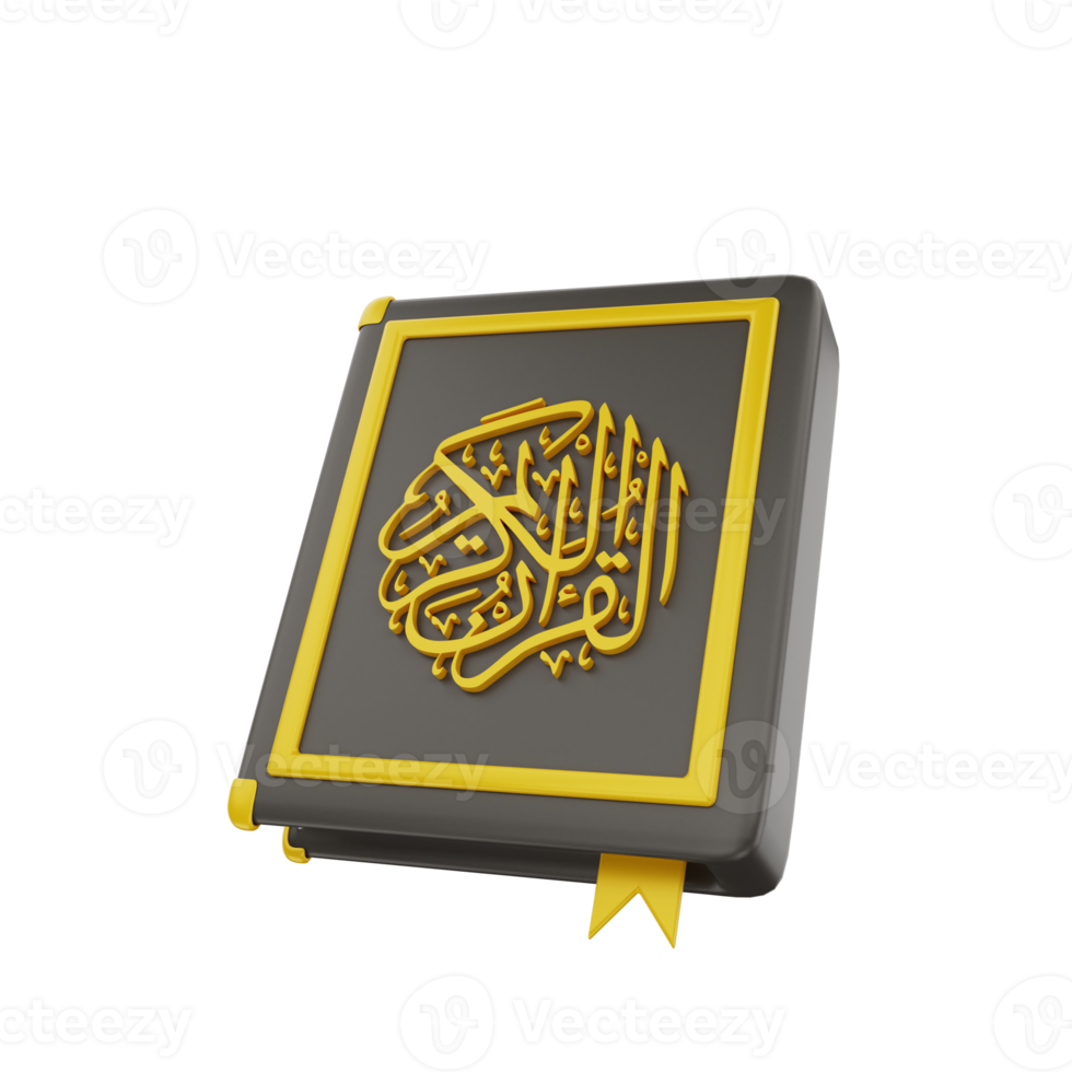 3d islamic quran ikon illustration objekt png