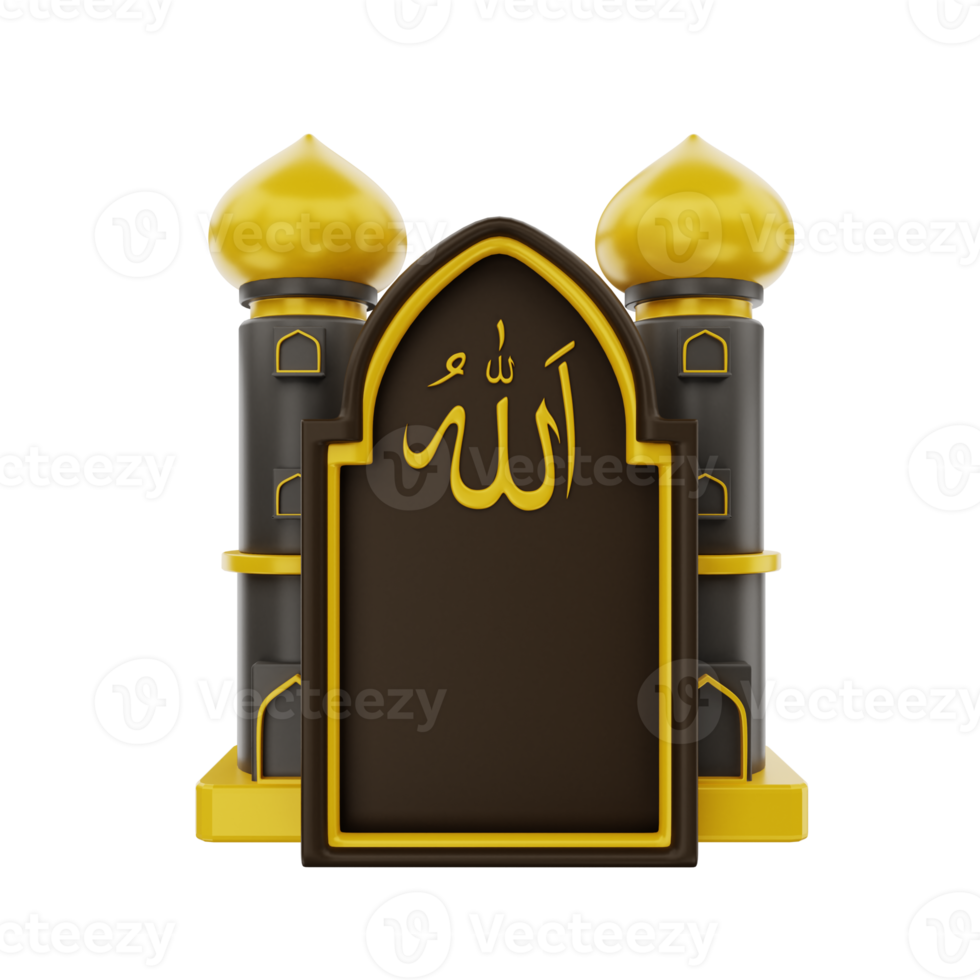 3d islamic ramadan dekoration ikon illustration objekt png