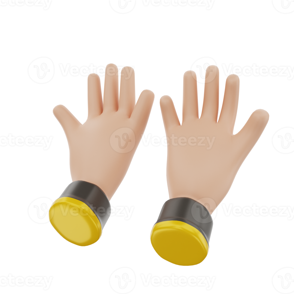 3d beten Hand Symbol Illustration Objekt png