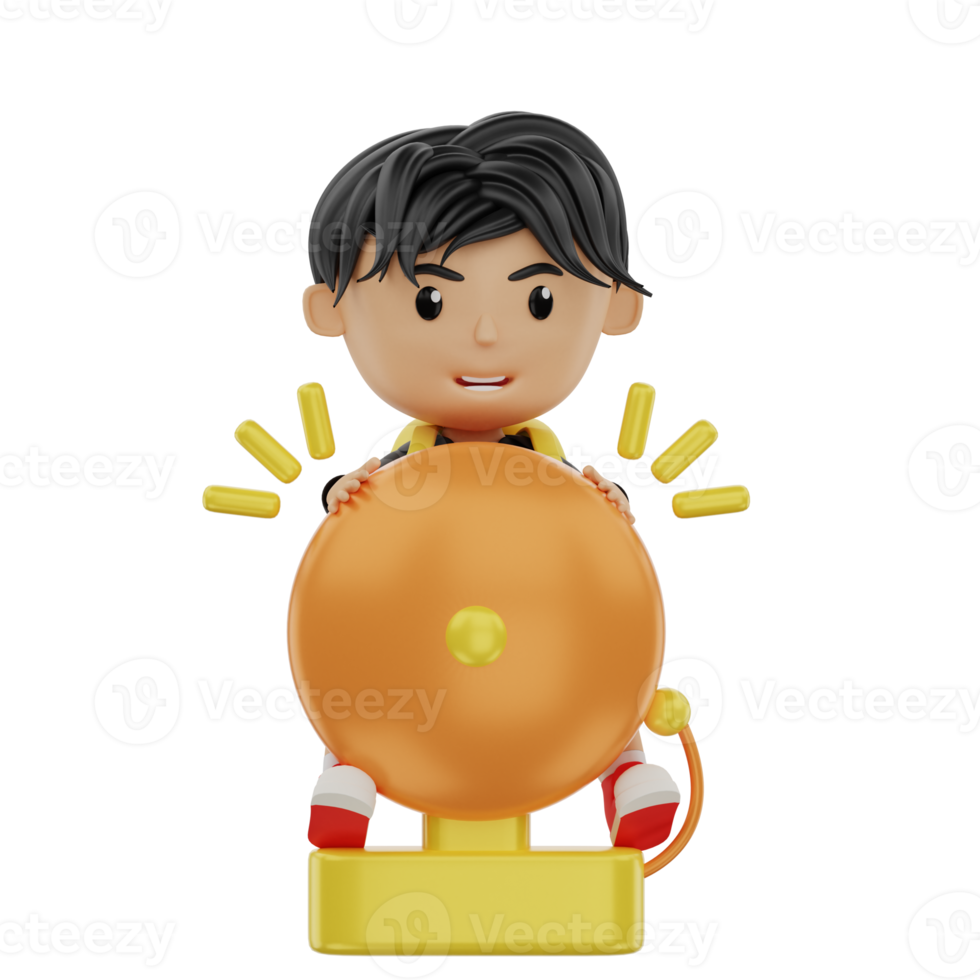 3d cute student character with a math premium psd png